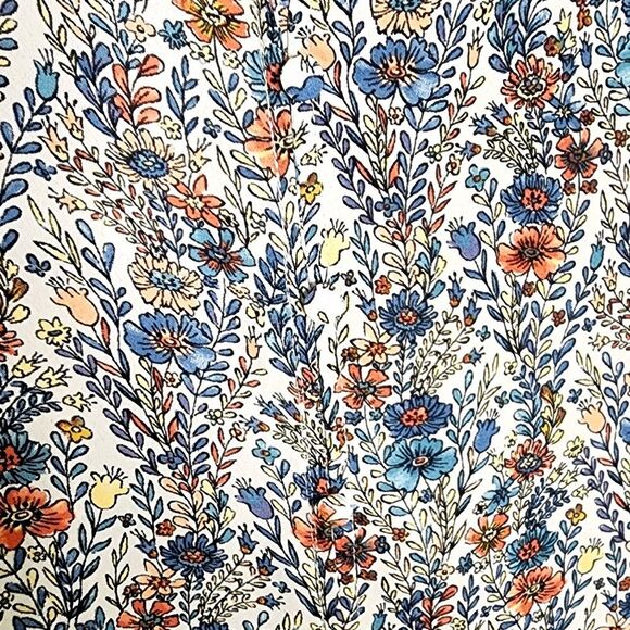 Rose & Olive top Floral button V-neck lightweight Boho Cottagecore Office 1X - Picture 6 of 6